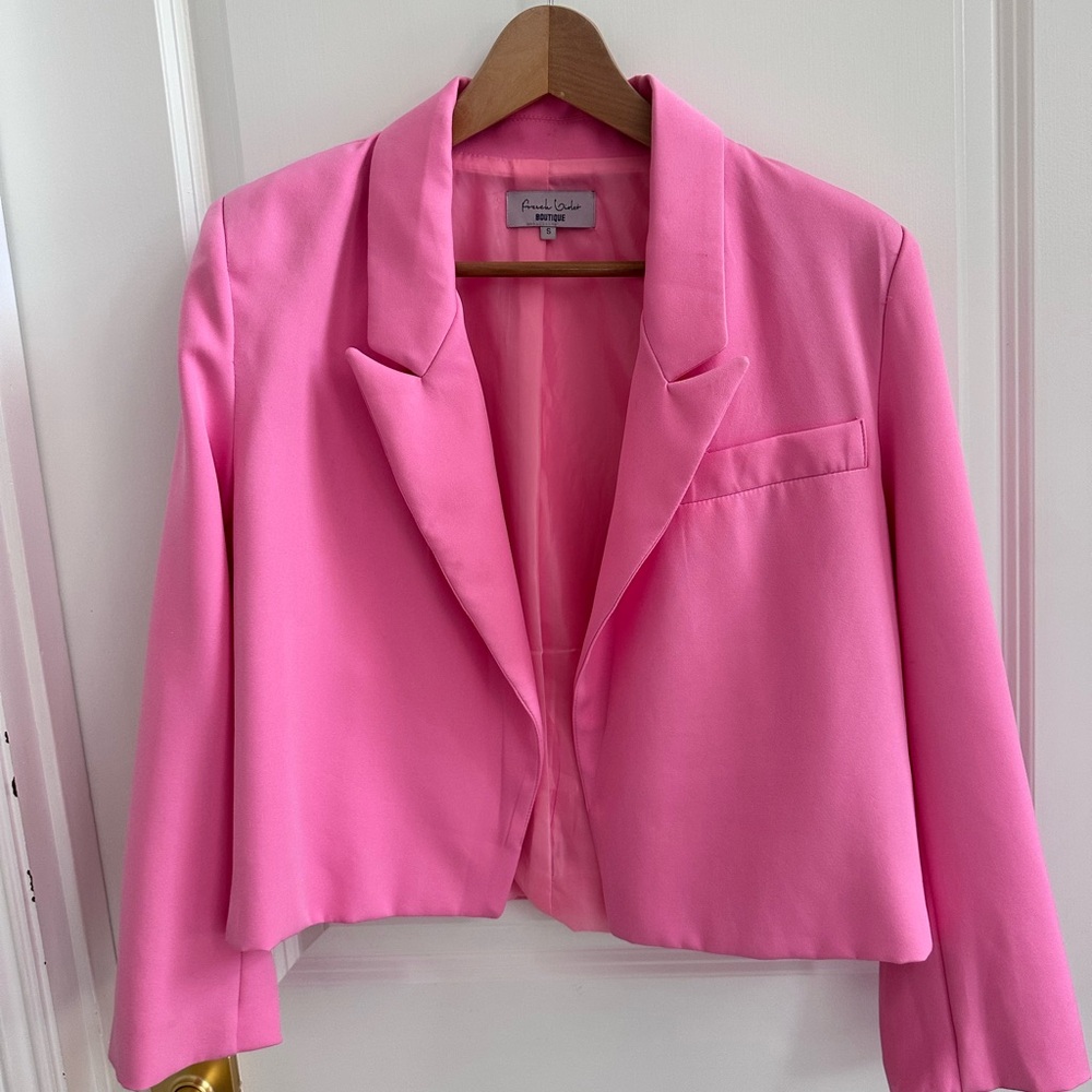 French Violet Vibrant Pink Blazer